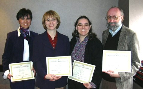 Photo of JSC Certificate recipients April 2004